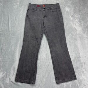 OOH LA LA Boogie Bootcut Jeans Womens 10 (32x29) Gray Denim Y2k Boho Streetwear